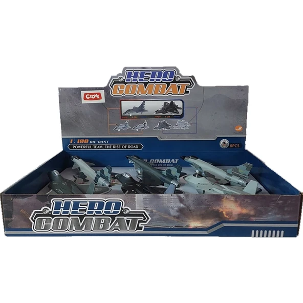 Ctoy oyuncak Çek Bırak Savaş Uçağı CTOY-9803B,9804B-6-PKT