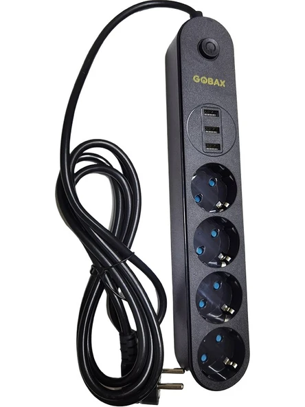 Termal Akım Korumalı GB-103 Uzatma Kablosu MG-101 10A-2500W - 2