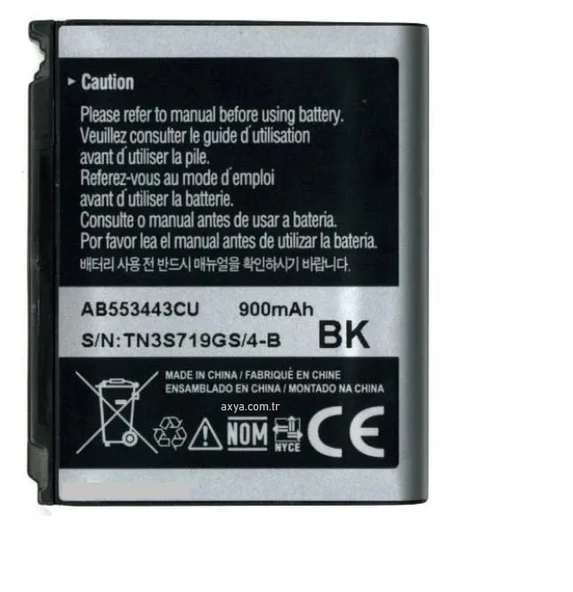 Samsung  S5233 G800 Pil Batarya AB553443CE BK - 1