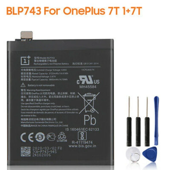 Oneplus 7T / 1+7T Batarya Pil Blp743 ürün görseli
