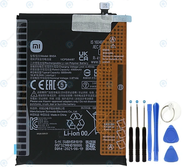 Xiaomi Redmi Note 10 5G Pil Batarya BN5A ve Tamir Set ürün görseli