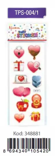 Ticon Puffy Sticker Kalp Tps-004/1
