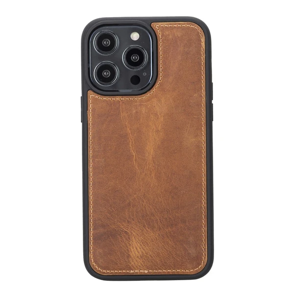 Apple iPhone 14 Pro Max Uyumlu Deri Cüzdanlı Kılıf MWWN G19 Taba - 2