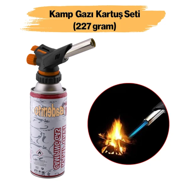 Çakmaklı Pürmüz Yedek Kartuşu Kamp Gazı 227 Gram Piknik Kamp Mangal Mutfak Ateş Tutuşturucu 10 Set - Resim 5