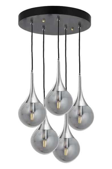 Eray Aydınlatma ERY 3729-28-05 5 li Krom Sarkıt Avize - Resim 2