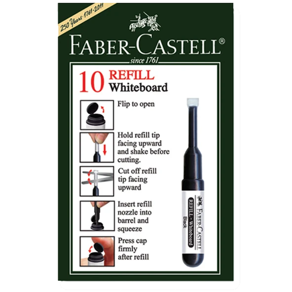 Faber-Castell Tahta Kalem Mürekkebi (10 lu )  W20 Siyah 25 43 99 ürün görseli 1