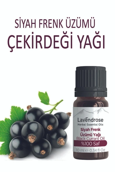 Siyah Frenk Üzümü Çekirdeği Yağı 10 ml %100 Doğal Omega 6 Yağı - 3