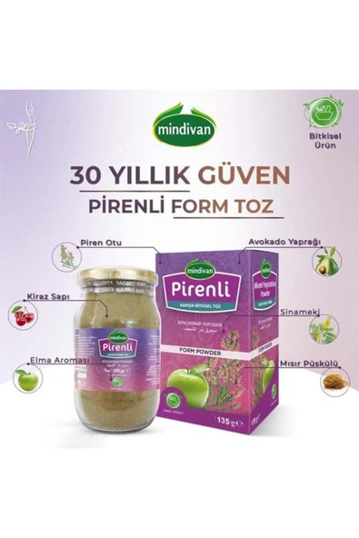 Pirenli Form Toz 135 gr Elma Tozu Diyet Destek Ürünü 2 Adet - 3
