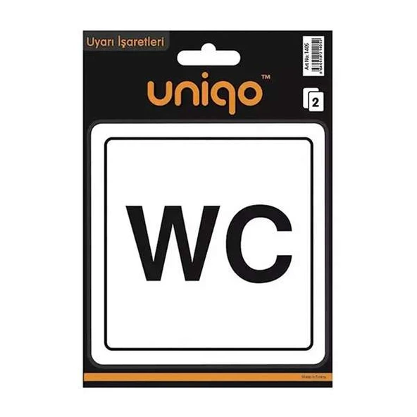 Uniqo Uyarı Etiketi WC Yazısı