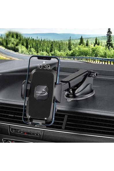 Farway Araç İçi Vantuzlu Premium Telefon Tutucu Cam ve Torpido İçin - 2