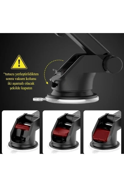 Farway Araç İçi Vantuzlu Premium Telefon Tutucu Cam ve Torpido İçin - 8