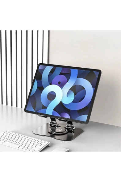 Farway Masa Üstü Metal Tablet Ve Telefon Tutucu Stand 2 Kademeli 360 Derece Döndürülebilir - 2