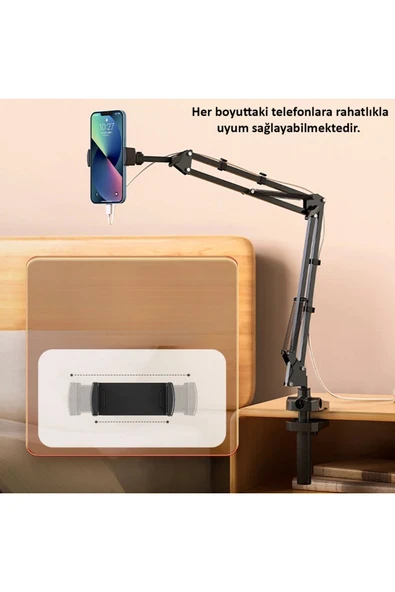 Farway Fotoğraf Video Çekim Tripodu 4 Kademeli 360 Derce Döndürülebilir Esnek Yaylı Influencer Tripodu - 6