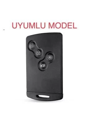 Clio Logan Megane 3 Koleos Silikon Anahtar Kılıfı Siyah Renk Not Kart ile Yuvaya Girmez - Resim 2