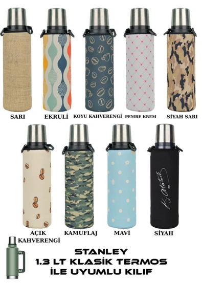 Klasik 1.3 Lt. ile Uyumlu Omuz Askılı Termos Kılıfı - 3