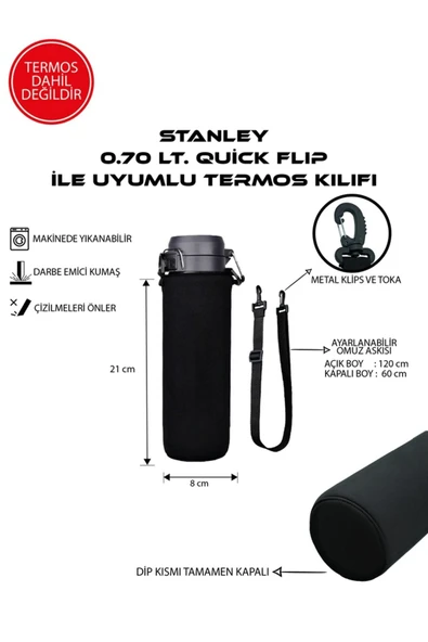 Quick Flip 0.70 Lt. ile Uyumlu Omuz Askılı Termos Kılıfı - 2