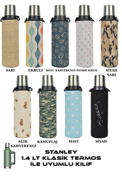 Klasik 1.4 Lt. ile Uyumlu Omuz Askılı Termos Kılıfı - 12