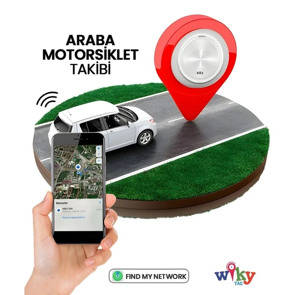 Wiky Tag Çocuk Smart Airtag  - Akıllı Konum Takip Cihazı Mavi (APPLE UYUMLU) - 4