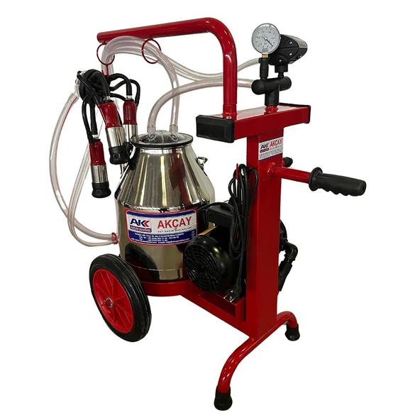 L-40 Tek Sağım Kuru Sistem  30 LT Krom Güğümlü  Süt Sağım Makinesi