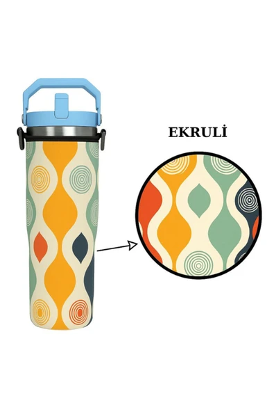 Iceflow Flip Straw 0.88 Lt. ile Uyumlu Omuz Askılı Termos Kılıfı - 9