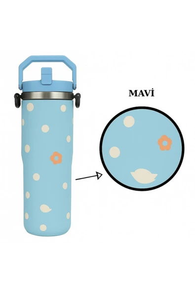 Iceflow Flip Straw 0.88 Lt. ile Uyumlu Omuz Askılı Termos Kılıfı - 4