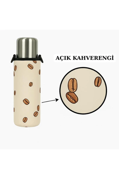 Klasik Kulpsuz 1.0 Lt. ile Uyumlu Omuz Askılı Termos Kılıfı - 11
