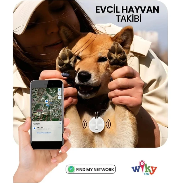 Wiky Tag Çocuk Smart Airtag  - Akıllı Konum Takip Cihazı Mavi (APPLE UYUMLU) - 2