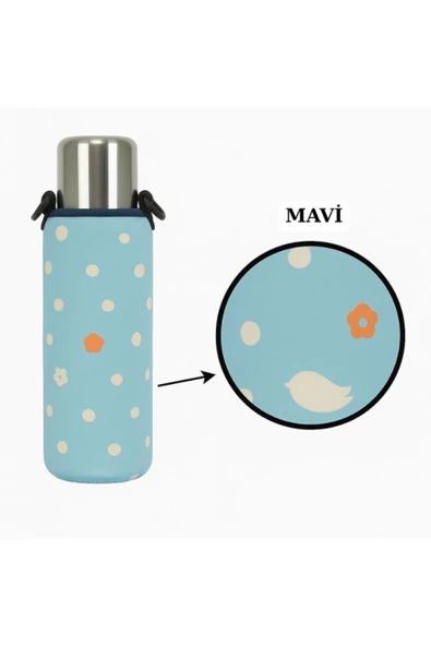 Klasik Kulpsuz 0.75 Lt. ile Uyumlu Omuz Askılı Termos Kılıfı