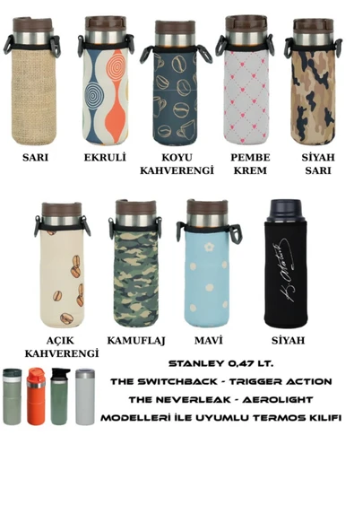 Travel Mug 0.47 Lt. ile Uyumlu Omuz Askılı Termos Kılıfı - 3