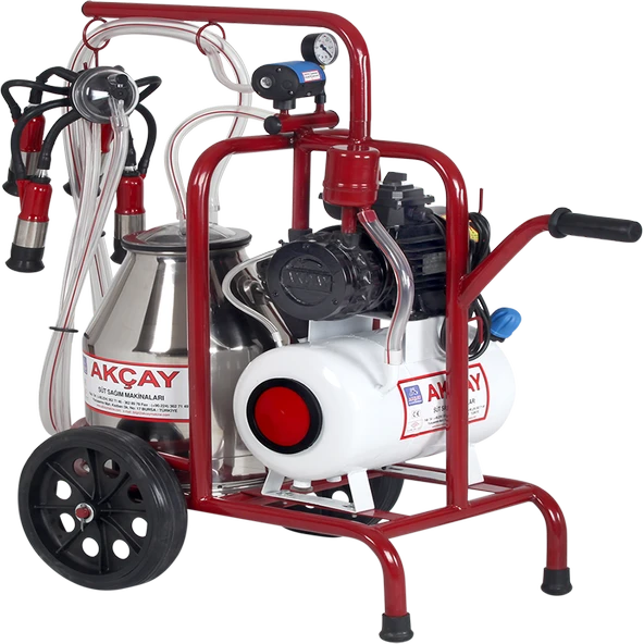 Tek Sağım Yağlı Sistem 30 LT Krom Güğümlü Süt Sağım Makinesi