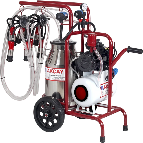 Çift Sağım Yağlı Sistem  40 LT Krom Güğümlü Süt Sağım