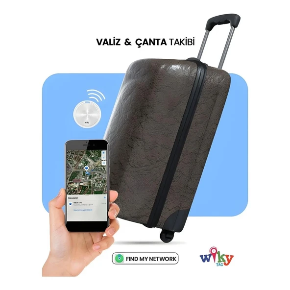 Wiky Tag Çocuk Smart Airtag  - Akıllı Konum Takip Cihazı Mavi (APPLE UYUMLU) - 5