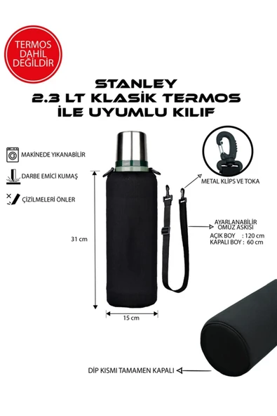 Klasik 2.3 Lt. ile Uyumlu Omuz Askılı Termos Kılıfı - 2