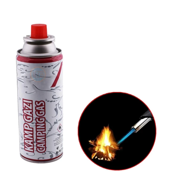 (1 Adet) Kamp Gazı Bütan Propan Tüpü Portatif Ocak Kartuşu Tek kullanımlık Pürmüz 400 ml 227 gr - 2