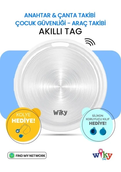Wiky Tag Çocuk Smart Airtag  - Akıllı Konum Takip Cihazı Mavi (APPLE UYUMLU)