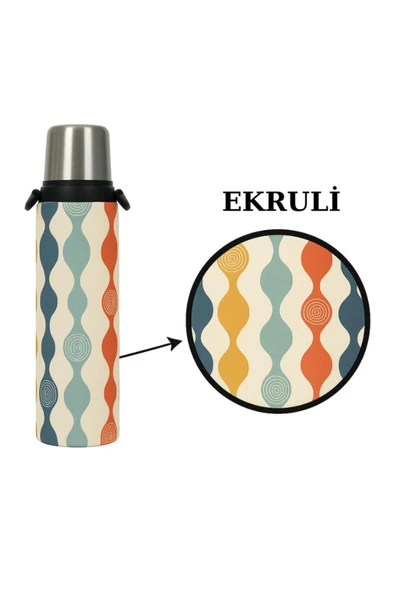 Klasik 1.0 Lt. ile Uyumlu Omuz Askılı Termos Kılıfı - 5