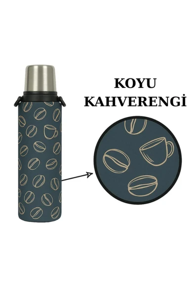 Klasik 1.0 Lt. ile Uyumlu Omuz Askılı Termos Kılıfı - 7