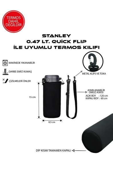 Quick Flip 0.47 Lt. ile Uyumlu Omuz Askılı Termos Kılıfı - 2