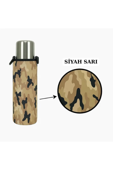 Klasik Kulpsuz 1.0 Lt. ile Uyumlu Omuz Askılı Termos Kılıfı - 7