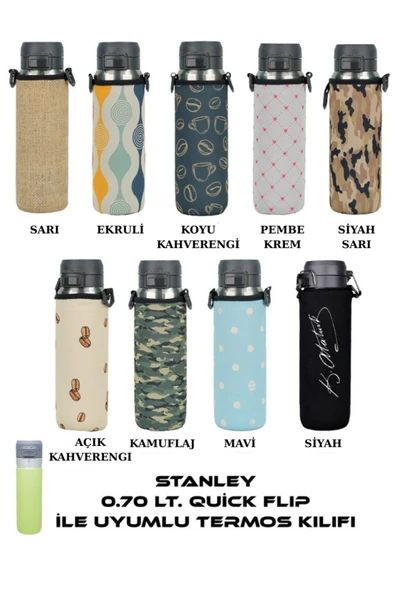 Quick Flip 0.70 Lt. ile Uyumlu Omuz Askılı Termos Kılıfı - 3