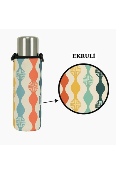 Klasik Kulpsuz 0.75 Lt. ile Uyumlu Omuz Askılı Termos Kılıfı - 6