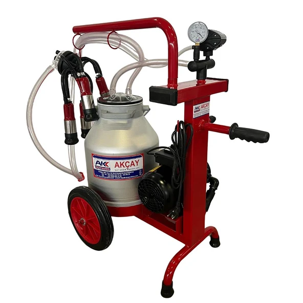 L-40 Tek Sağım Kuru Sistem  30 LT Alüminyum Güğümlü  Süt Sağım Makinesi