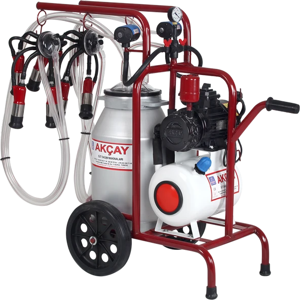 Çift Sağım Kuru Sistem 40 LT Alüminyum Güğümlü Süt Sağım Makinesi