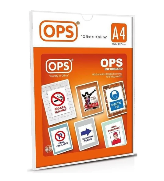 Ops Afiş Taşıyıcı Sergileme Ürünü Duvar Tipi A4 070 ürün görseli 1
