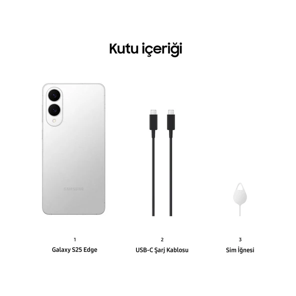 Samsung Galaxy S25 Edge 512 GB (Samsung Türkiye Garantili) Gümüş 512 GB - Resim 3