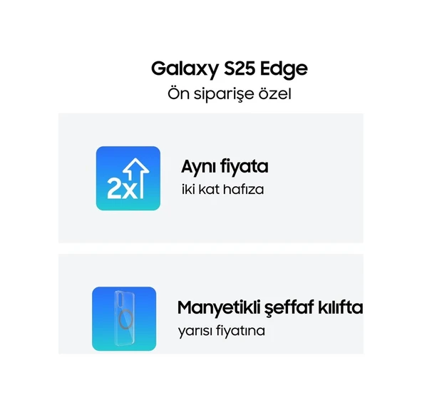 Samsung Galaxy S25 Edge 512 GB (Samsung Türkiye Garantili) Buz Mavisi 512 GB - 7