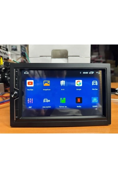 Newfron 7''HD-ANDROİD-WİFİ-4GB-32GB Hafıza-Carplay-Gps-Fm-Mp3-Bt-Hd Kamera Hediye- Double Teyp - 2