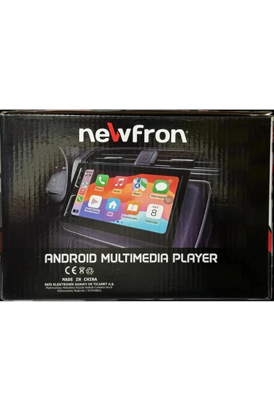 Newfron 7''HD-ANDROİD-WİFİ-4GB-32GB Hafıza-Carplay-Gps-Fm-Mp3-Bt-Hd Kamera Hediye- Double Teyp - 7
