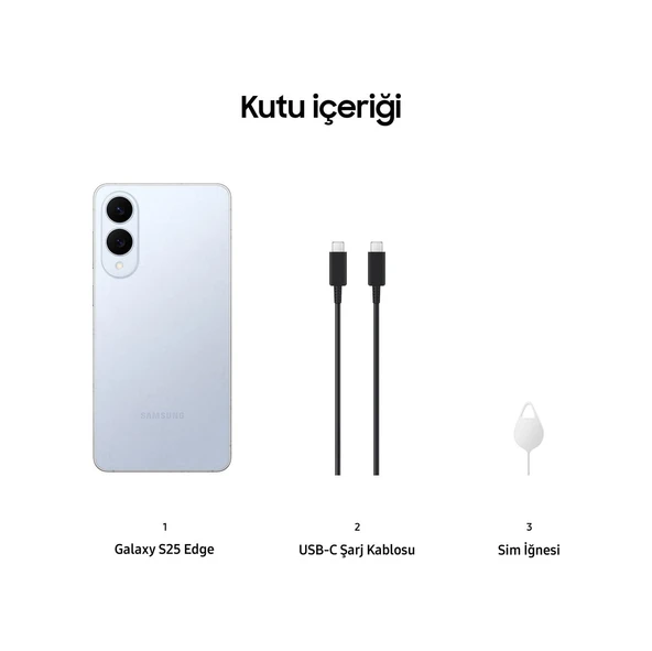 Samsung Galaxy S25 Edge 512 GB (Samsung Türkiye Garantili) Buz Mavisi 512 GB - 3