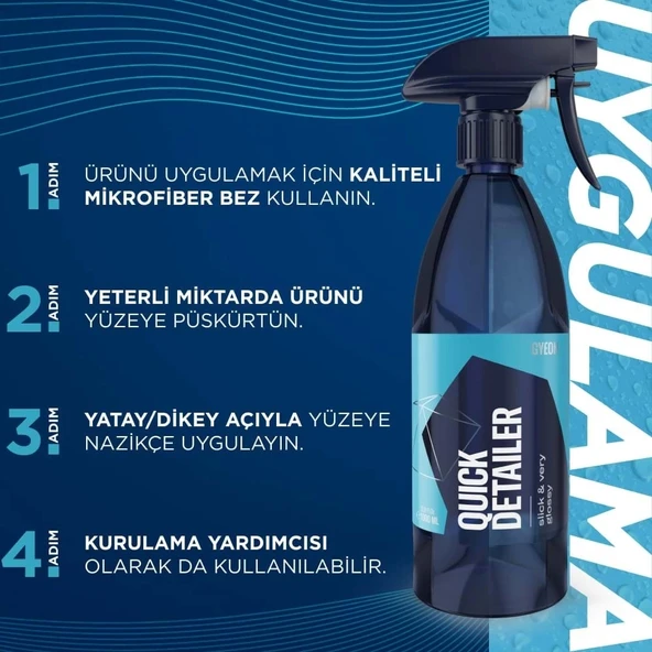 GYEON Q²M QuickDetailer Seramik Bazlı Parlatıcı Yüzey Detaylandırıcı - 1000 ml -Leke Giderici Cila - 3